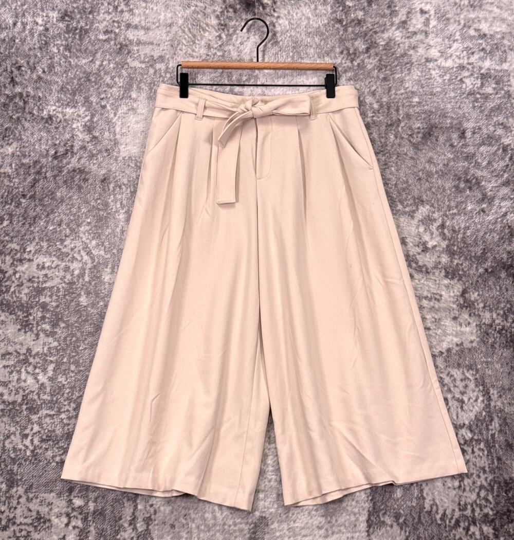 Anthropologie Pants 4 Petite Womens Maeve Tie Waist Culottes Wide Drape Crop